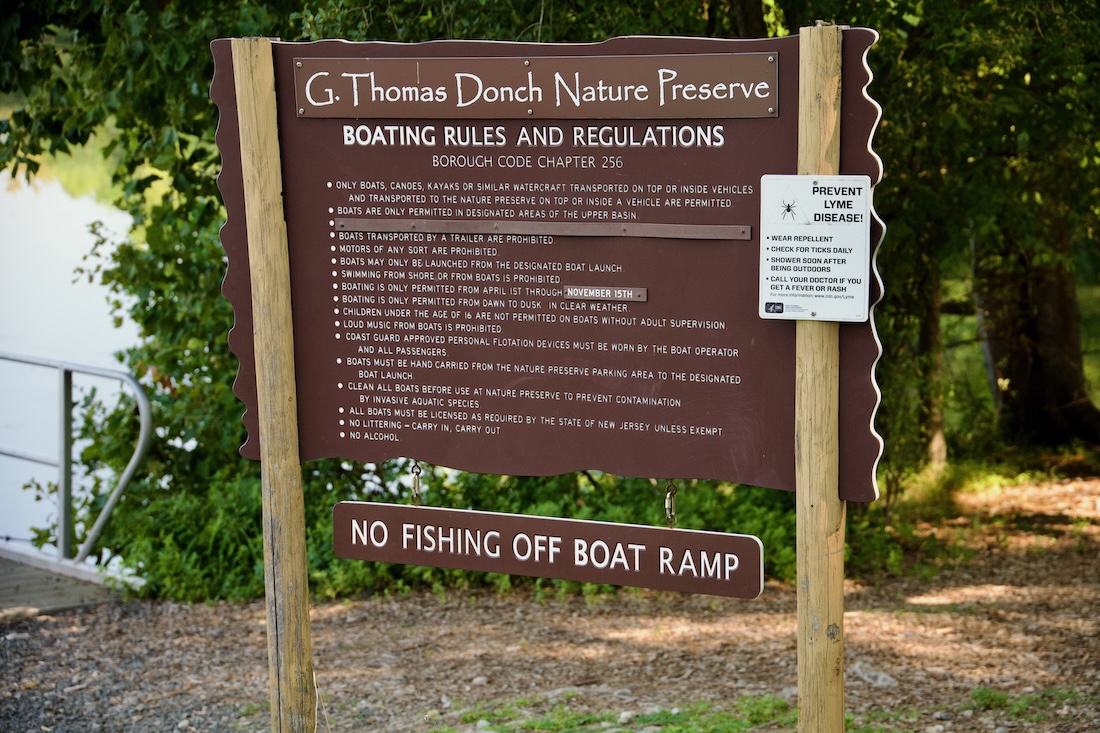 Photo of the G. Thomas donch Nature Preserve Sign.