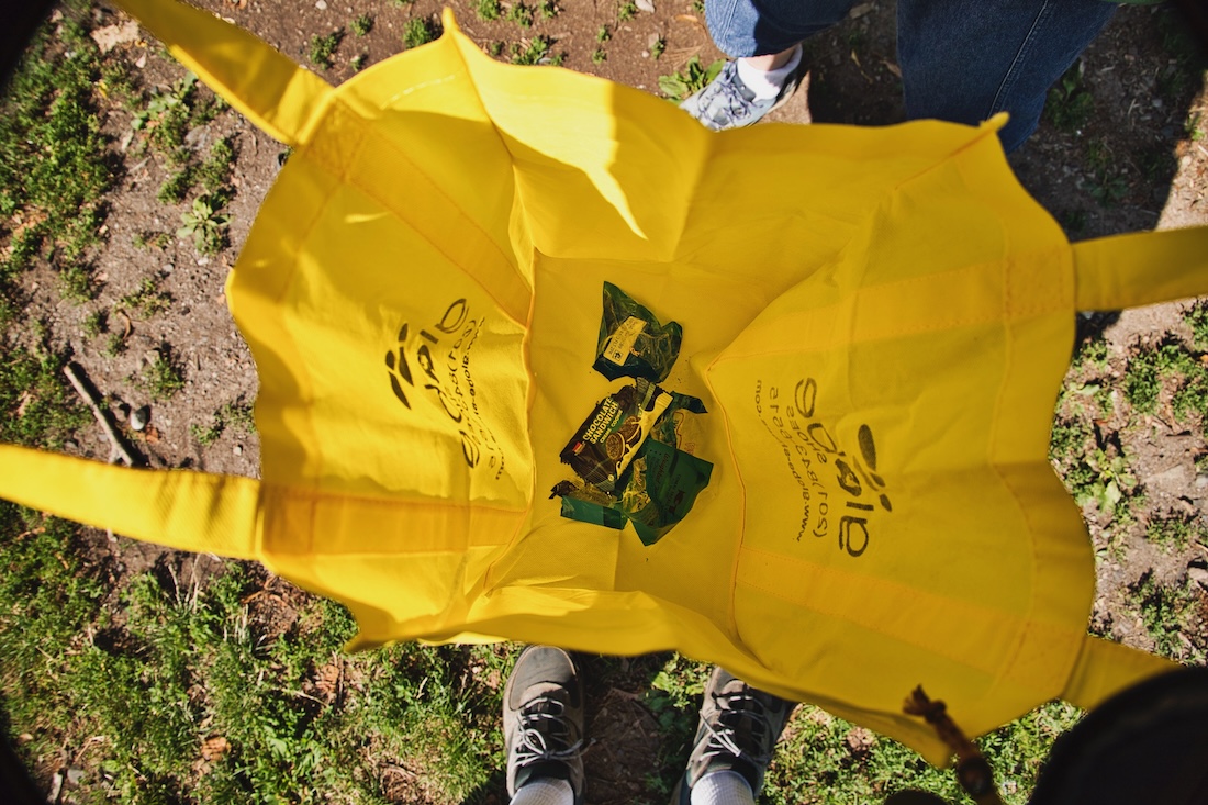 image of trail trash pickeup