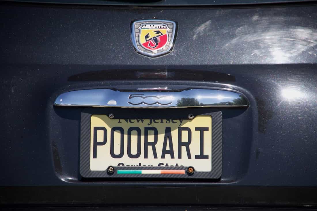 image of an auto license plate