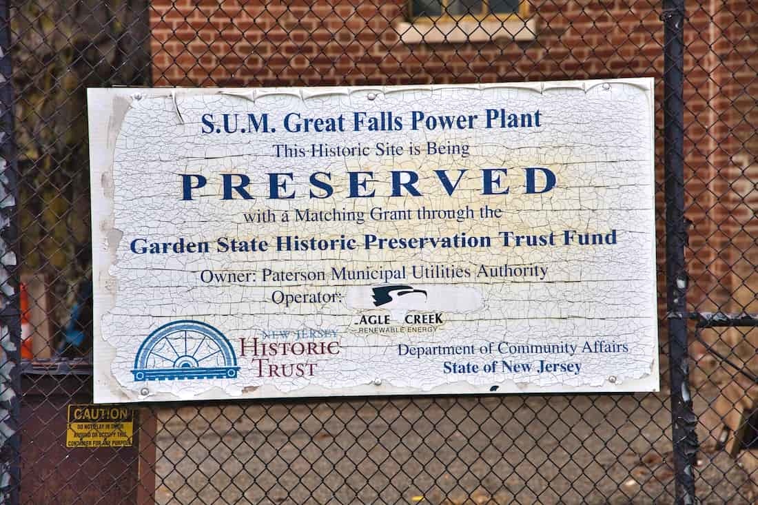 image of great falls power plant sign