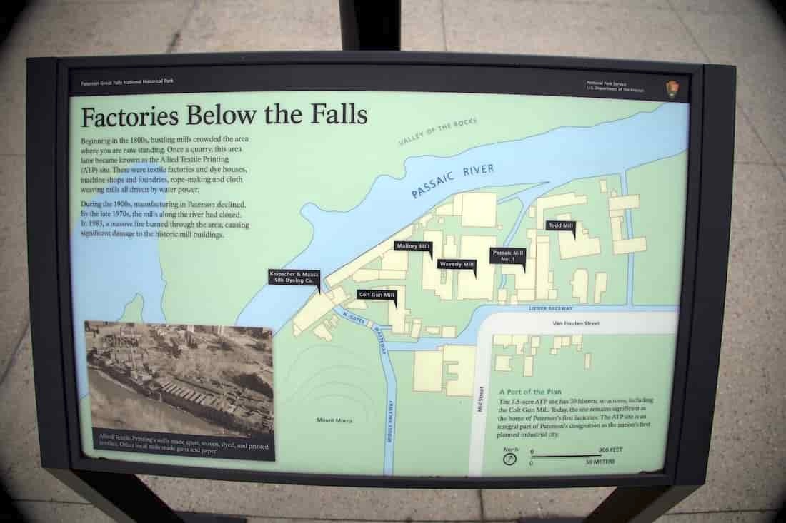 image of sign describing historic factories