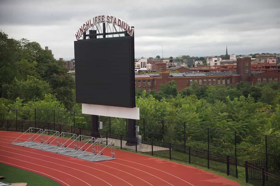 image of hinchliffe stadium sign